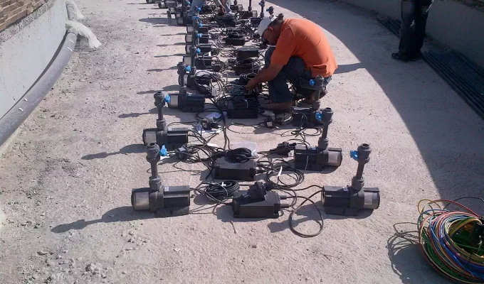Fountain equipment installation and on-site commissioning by Sun and Pool engineering team